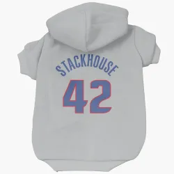 Detroit Pistons Jerry Stackhouse Gray Pet Hoodie for Dog & Cat