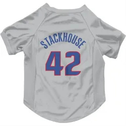 Detroit Pistons Jerry Stackhouse Gray Pet Jersey for Dog & Cat