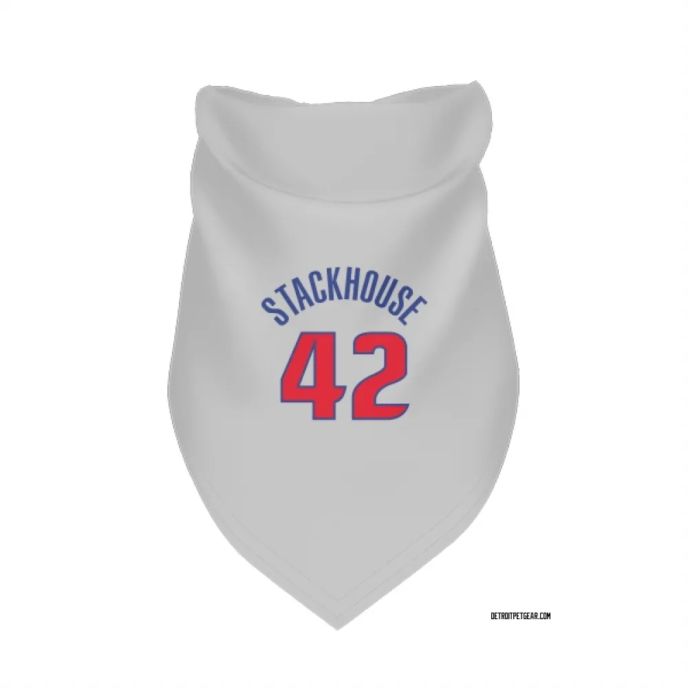 Detroit Pistons Jerry Stackhouse White Pet Bandana for Dog & Cat