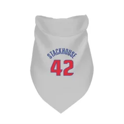 Detroit Pistons Jerry Stackhouse White Pet Bandana for Dog & Cat