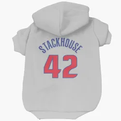 Detroit Pistons Jerry Stackhouse White Pet Hoodie for Dog & Cat