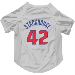 Detroit Pistons Jerry Stackhouse White Pet Jersey for Dog & Cat
