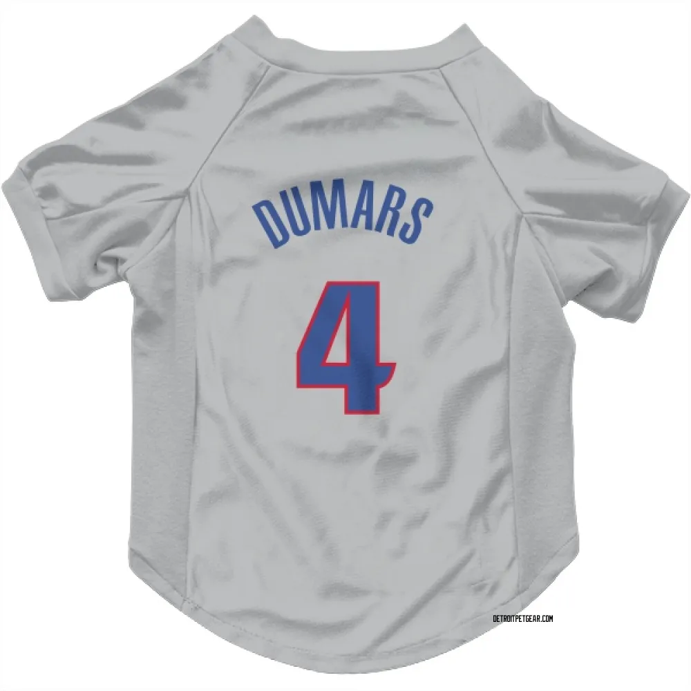 Detroit Pistons Joe Dumars Gray Pet Jersey for Dog & Cat