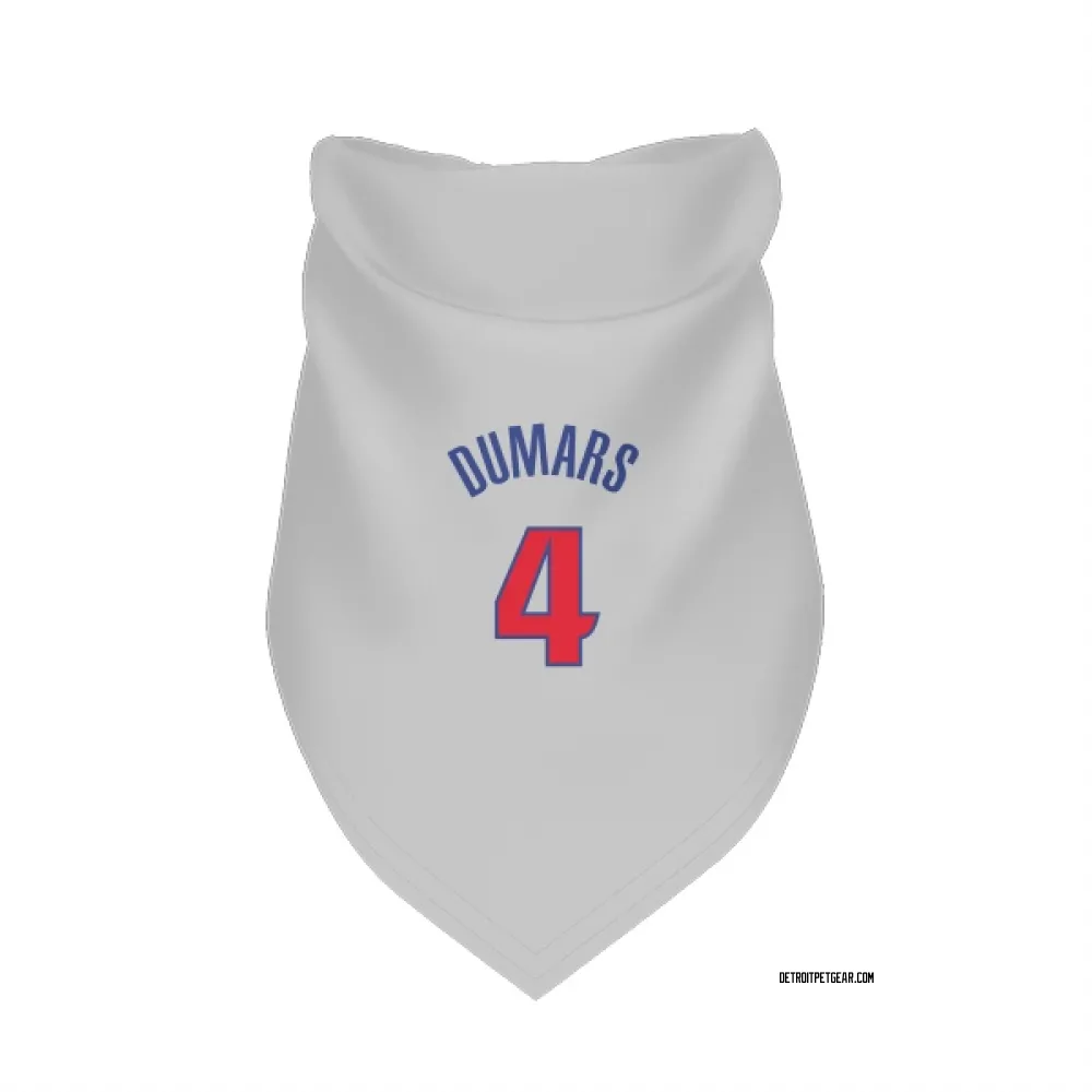 Detroit Pistons Joe Dumars White Pet Bandana for Dog & Cat