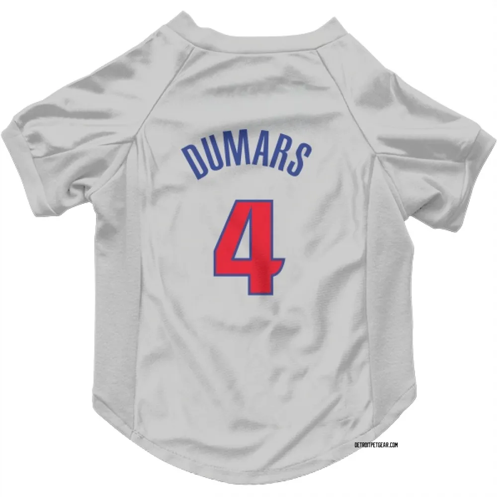 Detroit Pistons Joe Dumars White Pet Jersey for Dog & Cat