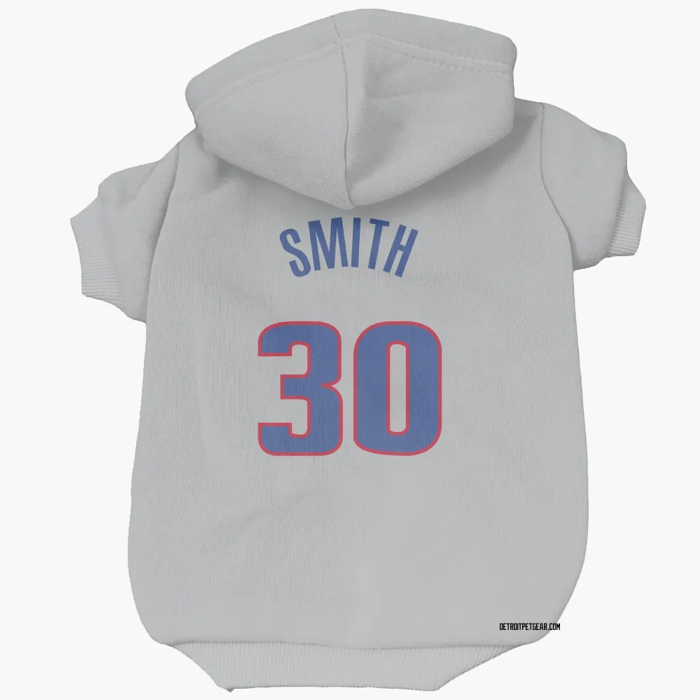 Detroit Pistons Joe Smith Gray Pet Hoodie for Dog & Cat