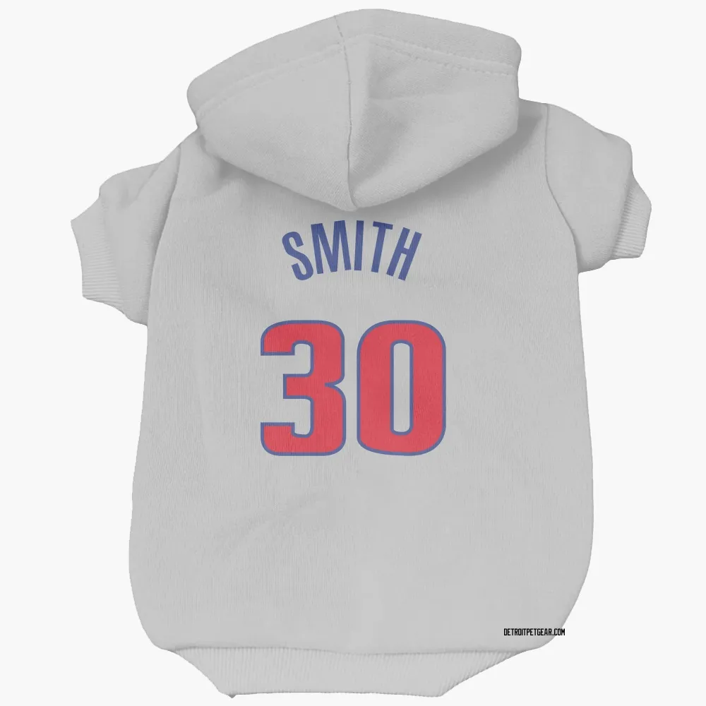 Detroit Pistons Joe Smith White Pet Hoodie for Dog & Cat