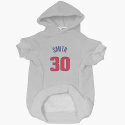 Detroit Pistons Joe Smith White Pet Hoodie for Dog & Cat