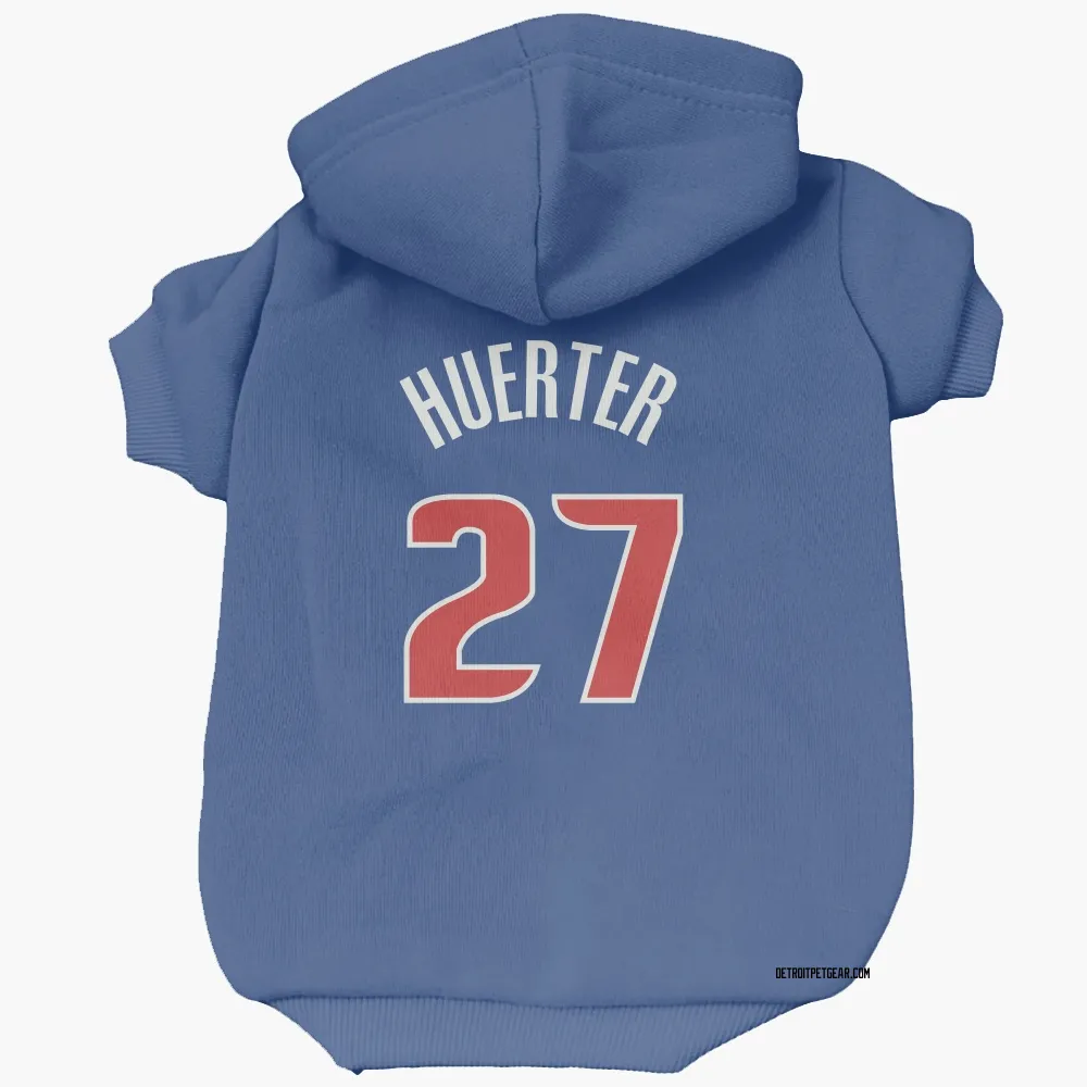 Detroit Pistons Kevin Huerter Blue Pet Hoodie for Dog & Cat