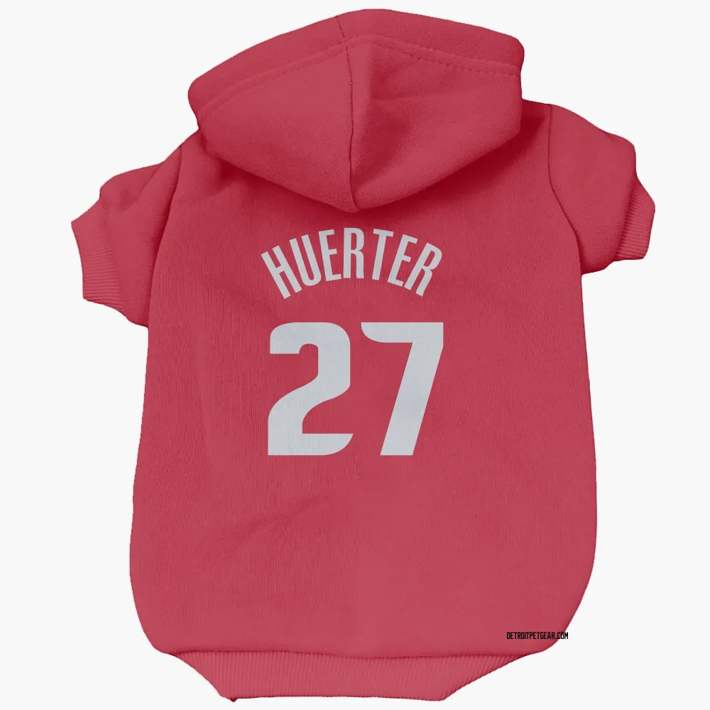 Detroit Pistons Kevin Huerter Red Pet Hoodie for Dog & Cat