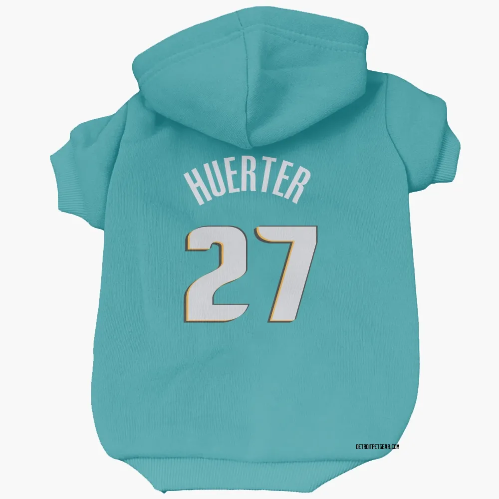 Detroit Pistons Kevin Huerter Teal Pet Hoodie for Dog & Cat