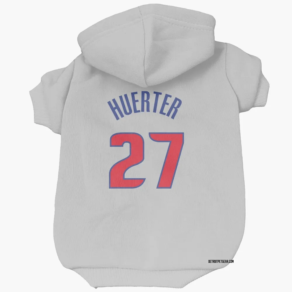 Detroit Pistons Kevin Huerter White Pet Hoodie for Dog & Cat
