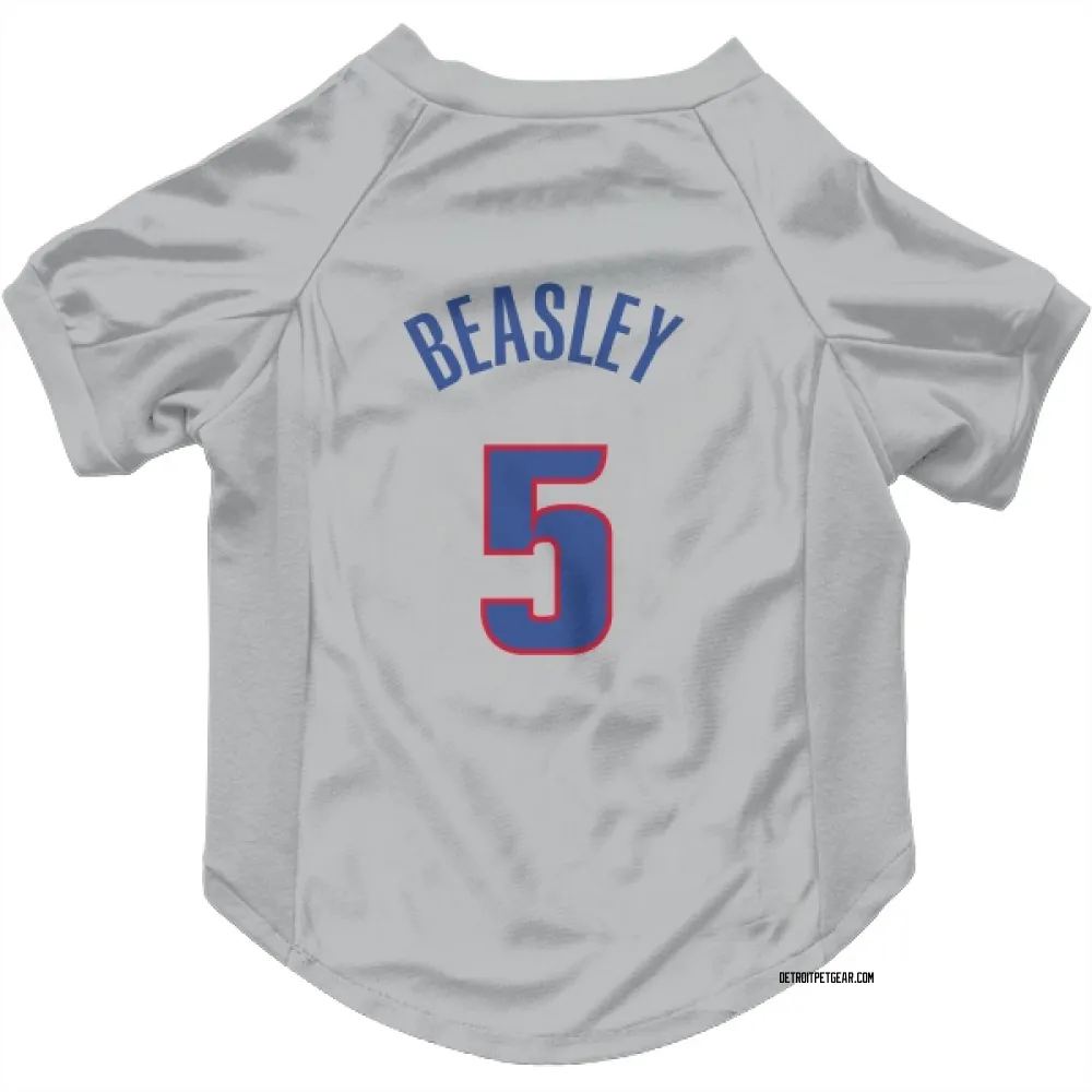 Detroit Pistons Malik Beasley Gray Pet Jersey for Dog & Cat