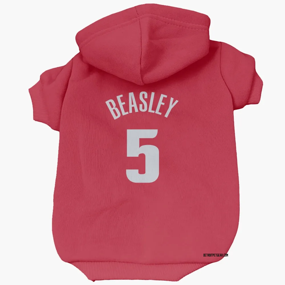 Detroit Pistons Malik Beasley Red Pet Hoodie for Dog & Cat