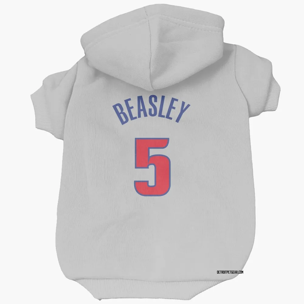Detroit Pistons Malik Beasley White Pet Hoodie for Dog & Cat