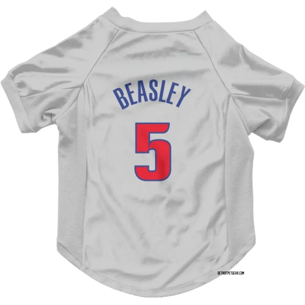 Detroit Pistons Malik Beasley White Pet Jersey for Dog & Cat