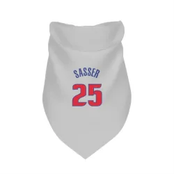 Detroit Pistons Marcus Sasser White Pet Bandana for Dog & Cat