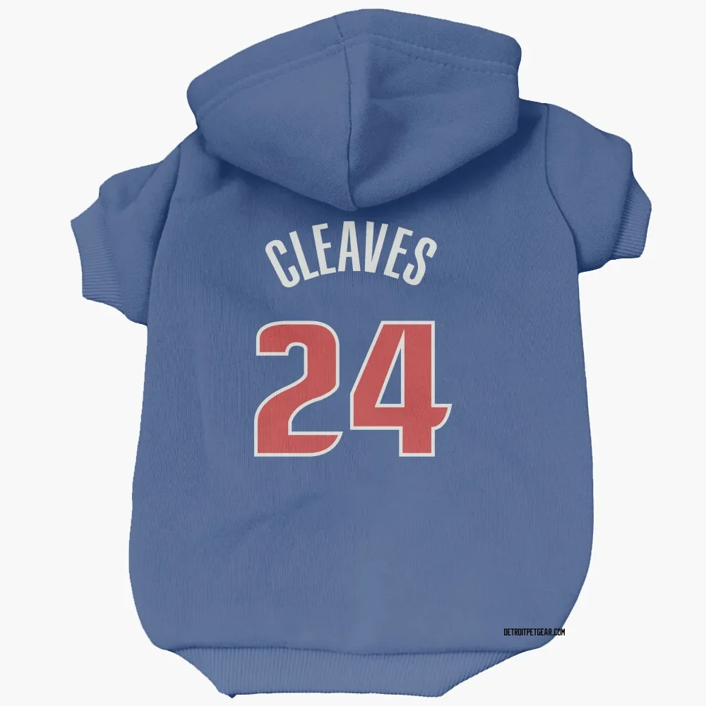Detroit Pistons Mateen Cleaves Blue Pet Hoodie for Dog & Cat