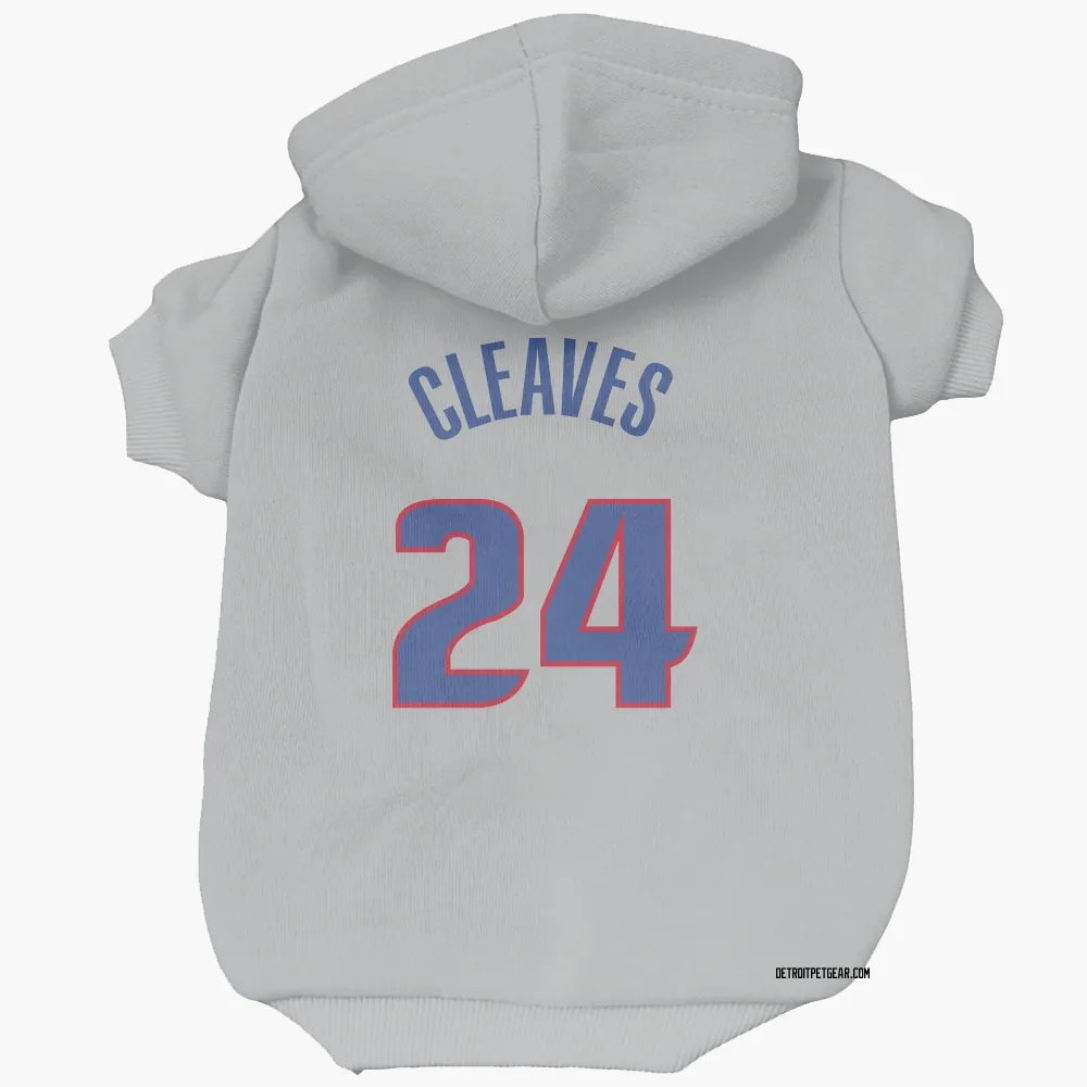 Detroit Pistons Mateen Cleaves Gray Pet Hoodie for Dog & Cat