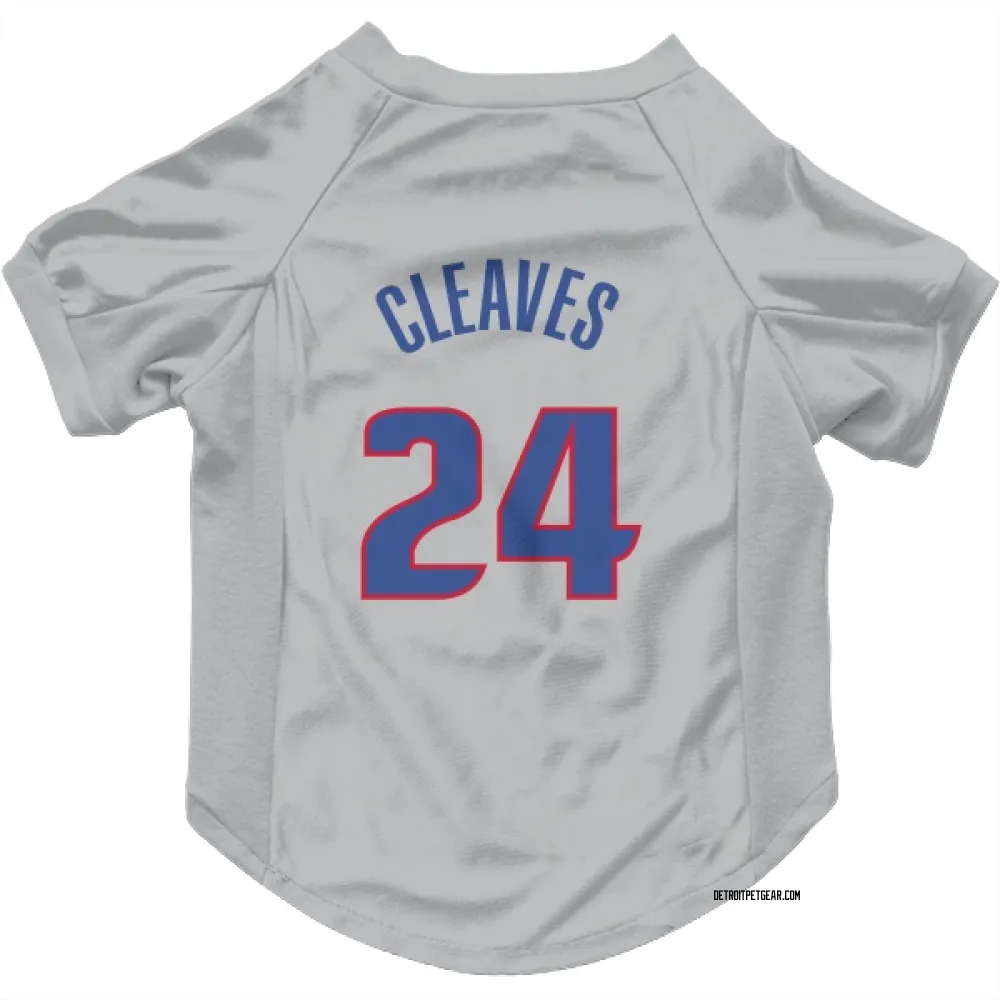 Detroit Pistons Mateen Cleaves Gray Pet Jersey for Dog & Cat