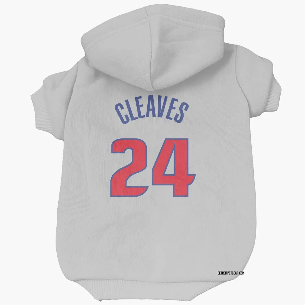 Detroit Pistons Mateen Cleaves White Pet Hoodie for Dog & Cat