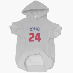 Detroit Pistons Mateen Cleaves White Pet Hoodie for Dog & Cat