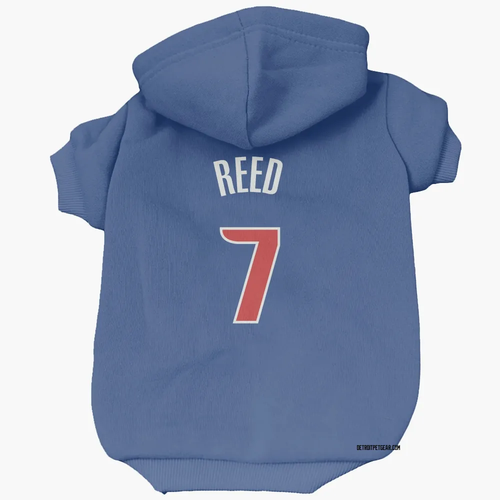 Detroit Pistons Paul Reed Blue Pet Hoodie for Dog & Cat