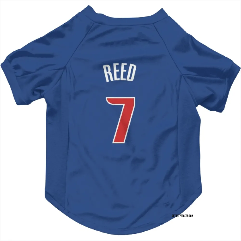 Detroit Pistons Paul Reed Blue Pet Jersey for Dog & Cat