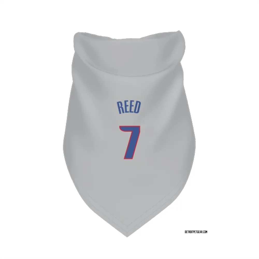 Detroit Pistons Paul Reed Gray Pet Bandana for Dog & Cat