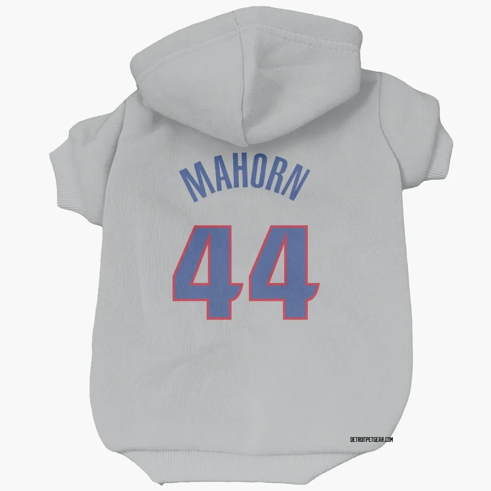 Detroit Pistons Rick Mahorn Gray Pet Hoodie for Dog & Cat