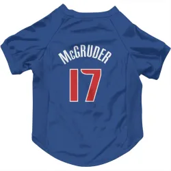 Detroit Pistons Rodney McGruder Blue Pet Jersey for Dog & Cat