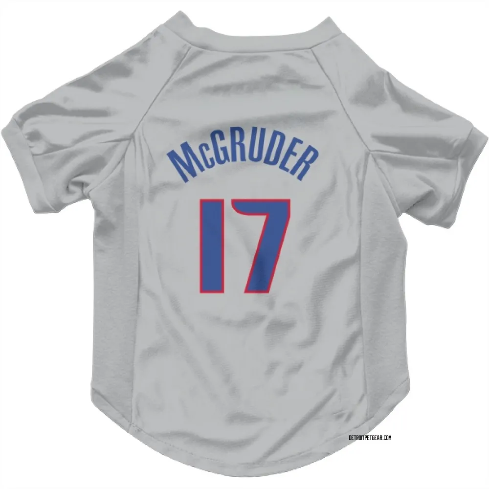 Detroit Pistons Rodney McGruder Gray Pet Jersey for Dog & Cat