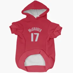 Detroit Pistons Rodney McGruder Red Pet Hoodie for Dog & Cat