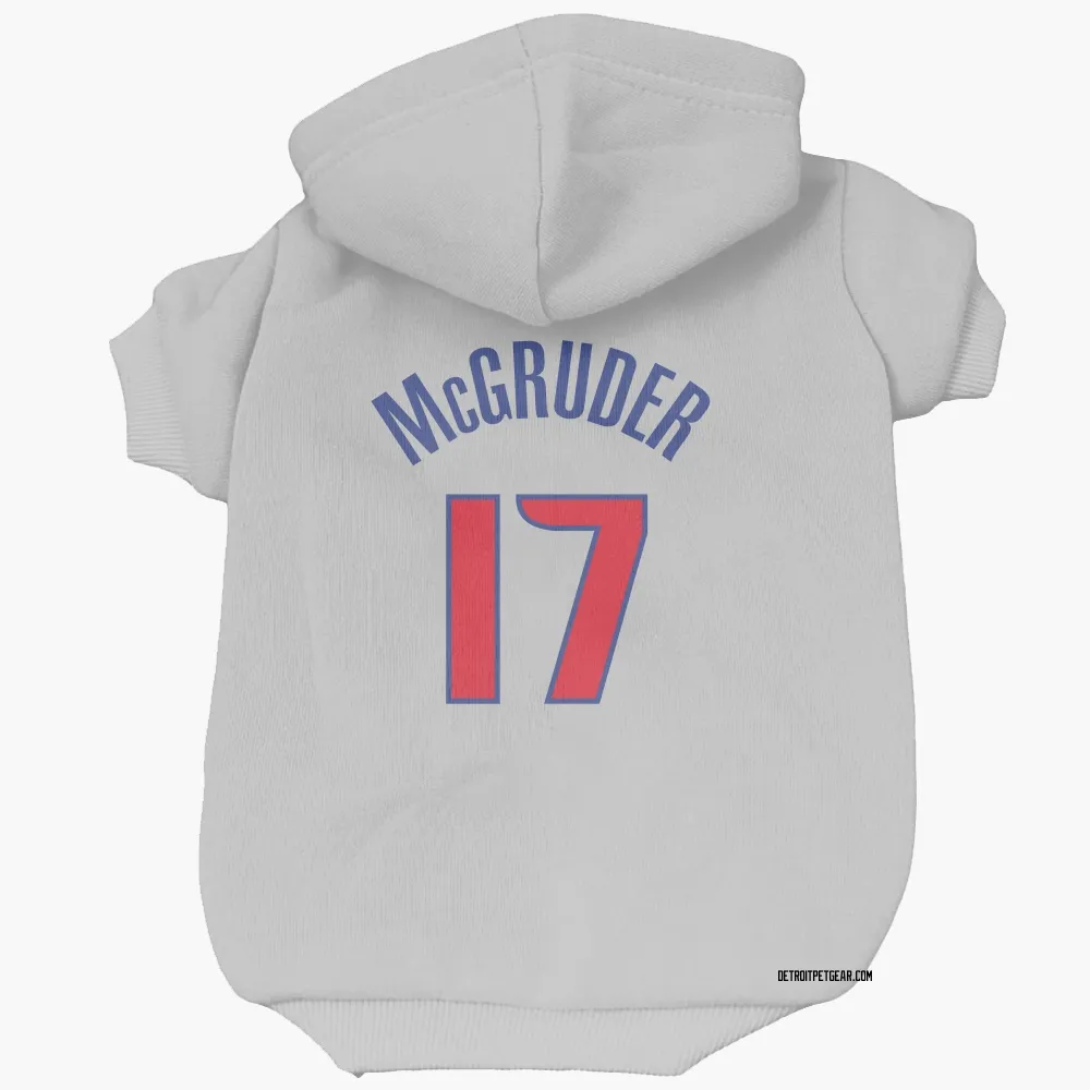 Detroit Pistons Rodney McGruder White Pet Hoodie for Dog & Cat