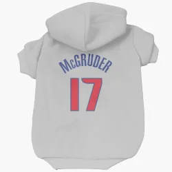Detroit Pistons Rodney McGruder White Pet Hoodie for Dog & Cat