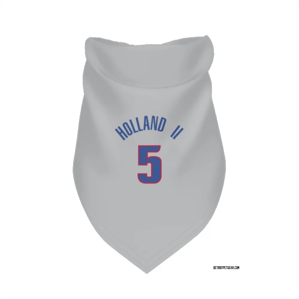 Detroit Pistons Ronald Holland II Gray Pet Bandana for Dog & Cat