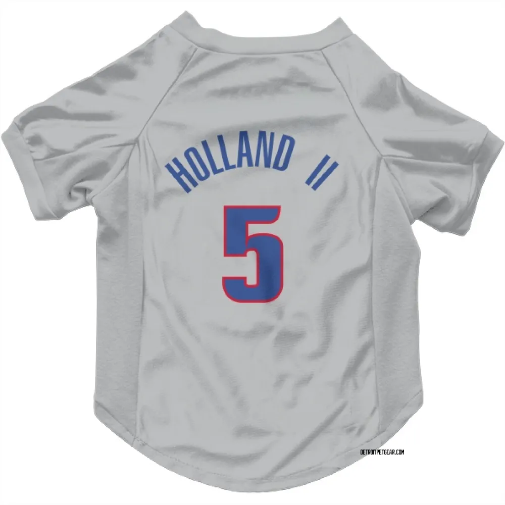 Detroit Pistons Ronald Holland II Gray Pet Jersey for Dog & Cat