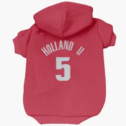 Detroit Pistons Ronald Holland II Red Pet Hoodie for Dog & Cat