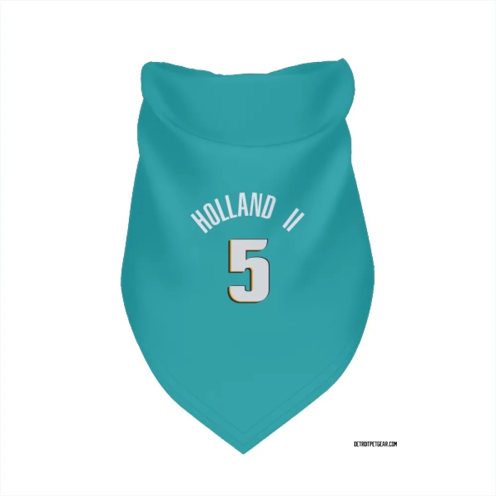 Detroit Pistons Ronald Holland II Teal Pet Bandana for Dog & Cat