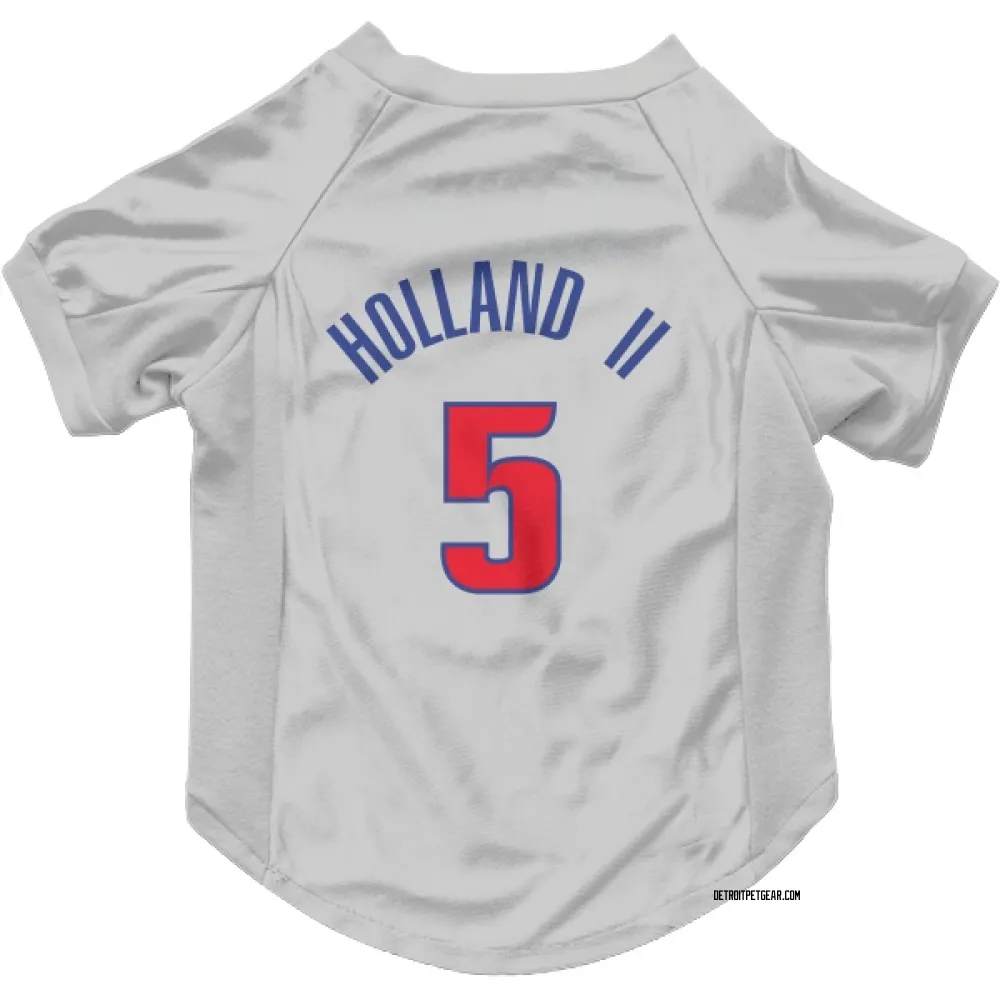 Detroit Pistons Ronald Holland II White Pet Jersey for Dog & Cat