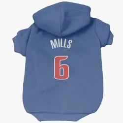 Detroit Pistons Terry Mills Blue Pet Hoodie for Dog & Cat