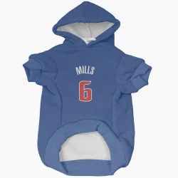Detroit Pistons Terry Mills Blue Pet Hoodie for Dog & Cat