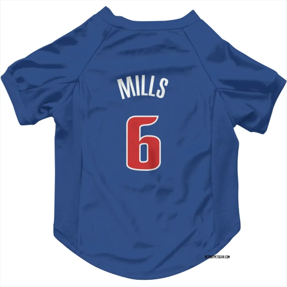 Detroit Pistons Terry Mills Blue Pet Jersey for Dog & Cat