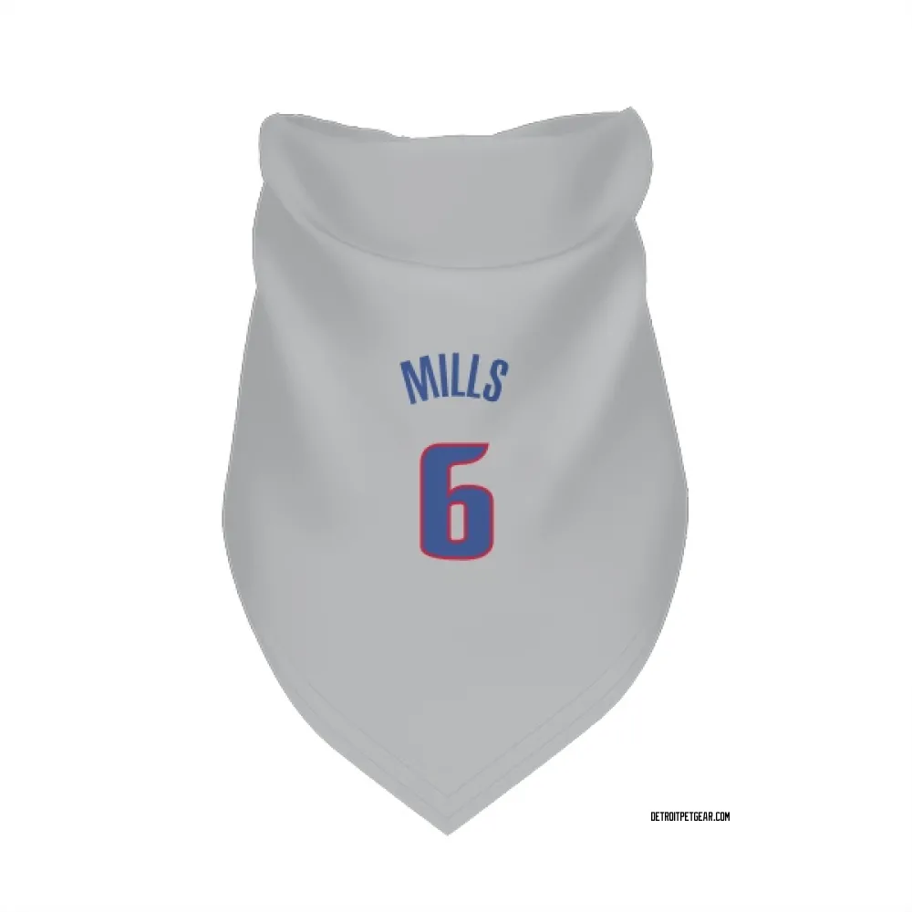 Detroit Pistons Terry Mills Gray Pet Bandana for Dog & Cat