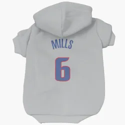 Detroit Pistons Terry Mills Gray Pet Hoodie for Dog & Cat