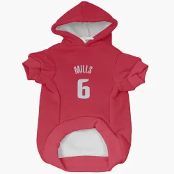 Detroit Pistons Terry Mills Red Pet Hoodie for Dog & Cat