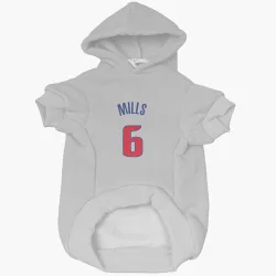 Detroit Pistons Terry Mills White Pet Hoodie for Dog & Cat