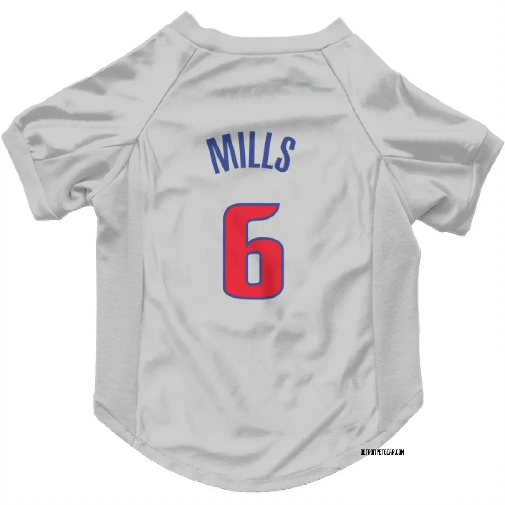 Detroit Pistons Terry Mills White Pet Jersey for Dog & Cat
