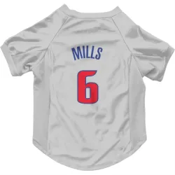 Detroit Pistons Terry Mills White Pet Jersey for Dog & Cat
