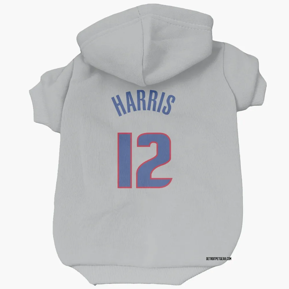 Detroit Pistons Tobias Harris Gray Pet Hoodie for Dog & Cat